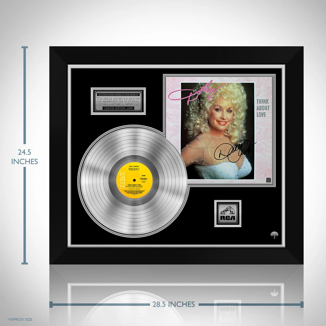 RARE-T Dolly Parton - Think About Love Platinum LP Limited Signature Edition Studio Licensed Custom Frame Limited Edition Frames 3 RARE-T Dolly Parton - Think About Love Platinum LP Limited Signature Edition Studio Licensed Custom Frame Limited Edition Frames