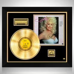 RARE-T Dolly Parton Think About Love Gold LP Limited Signature Edition Studio Licensed Custom Frame Limited Edition Frames