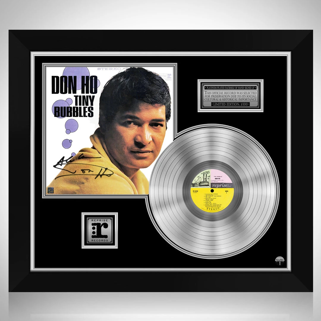 RARE-T Don Ho - Tiny Bubbles Platinum LP Limited Signature Edition Studio Licensed Custom Frame 1 RARE-T Don Ho - Tiny Bubbles Platinum LP Limited Signature Edition Studio Licensed Custom Frame