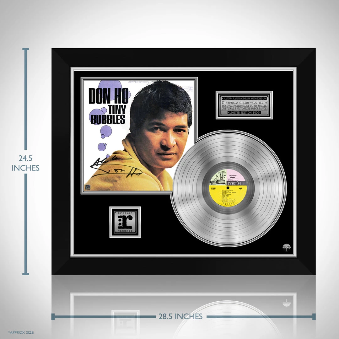 RARE-T Don Ho - Tiny Bubbles Platinum LP Limited Signature Edition Studio Licensed Custom Frame 3 RARE-T Don Ho - Tiny Bubbles Platinum LP Limited Signature Edition Studio Licensed Custom Frame