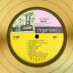 RARE-T Don Ho - Tiny Bubbles Gold LP Limited Signature Edition Studio Licensed Custom Frame 14 RARE-T Don Ho - Tiny Bubbles Gold LP Limited Signature Edition Studio Licensed Custom Frame