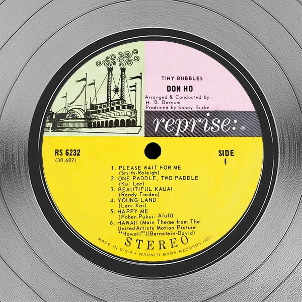 RARE-T Don Ho - Tiny Bubbles Platinum LP Limited Signature Edition Studio Licensed Custom Frame 5 RARE-T Don Ho - Tiny Bubbles Platinum LP Limited Signature Edition Studio Licensed Custom Frame