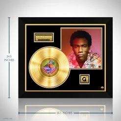 RARE-T Childish Gambino - Because The Internet Gold LP Limited Signature Edition Studio Licensed Custom Frame Limited Edition Frames