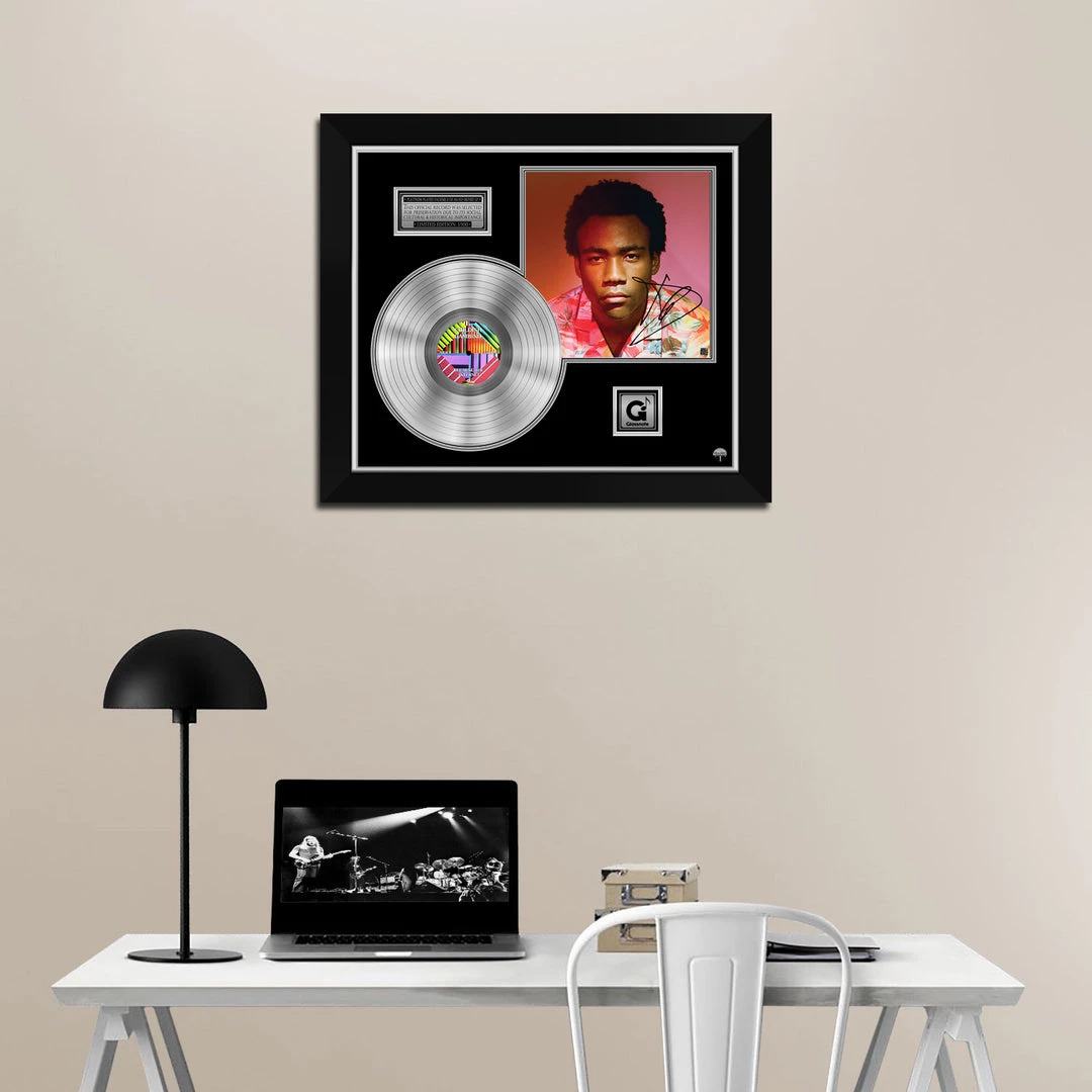 RARE-T Childish Gambino - Because The Internet Platinum LP Limited Signature Edition Studio Licensed Custom Frame Limited Edition Frames 2 RARE-T Childish Gambino - Because The Internet Platinum LP Limited Signature Edition Studio Licensed Custom Frame Limited Edition Frames