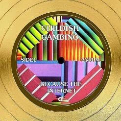 RARE-T Childish Gambino - Because The Internet Gold LP Limited Signature Edition Studio Licensed Custom Frame Limited Edition Frames