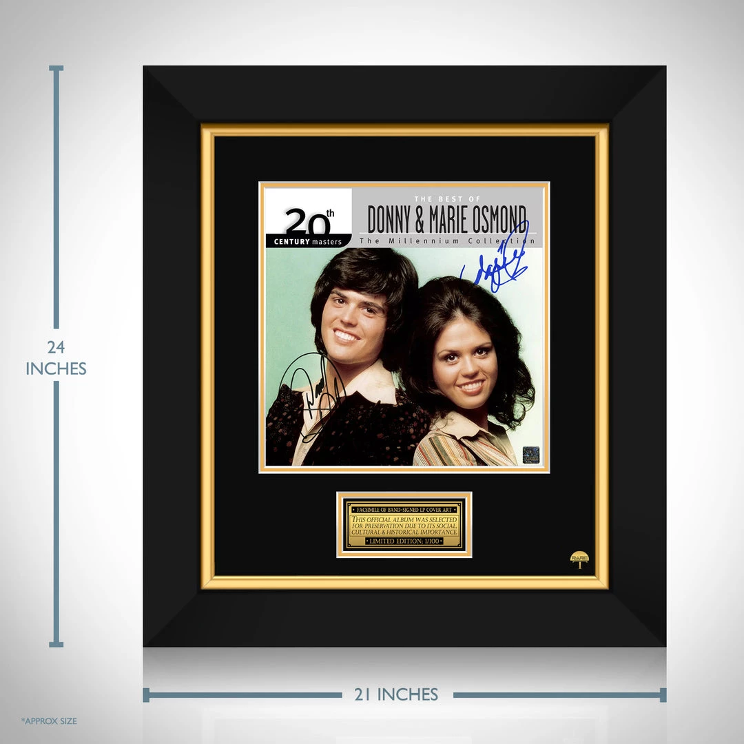 RARE-T Donny & Marie Osmond - The Best Of LP Cover Limited Signature Edition Studio Licensed Custom Frame Limited Edition Frames 3 RARE-T Donny & Marie Osmond - The Best Of LP Cover Limited Signature Edition Studio Licensed Custom Frame Limited Edition Frames