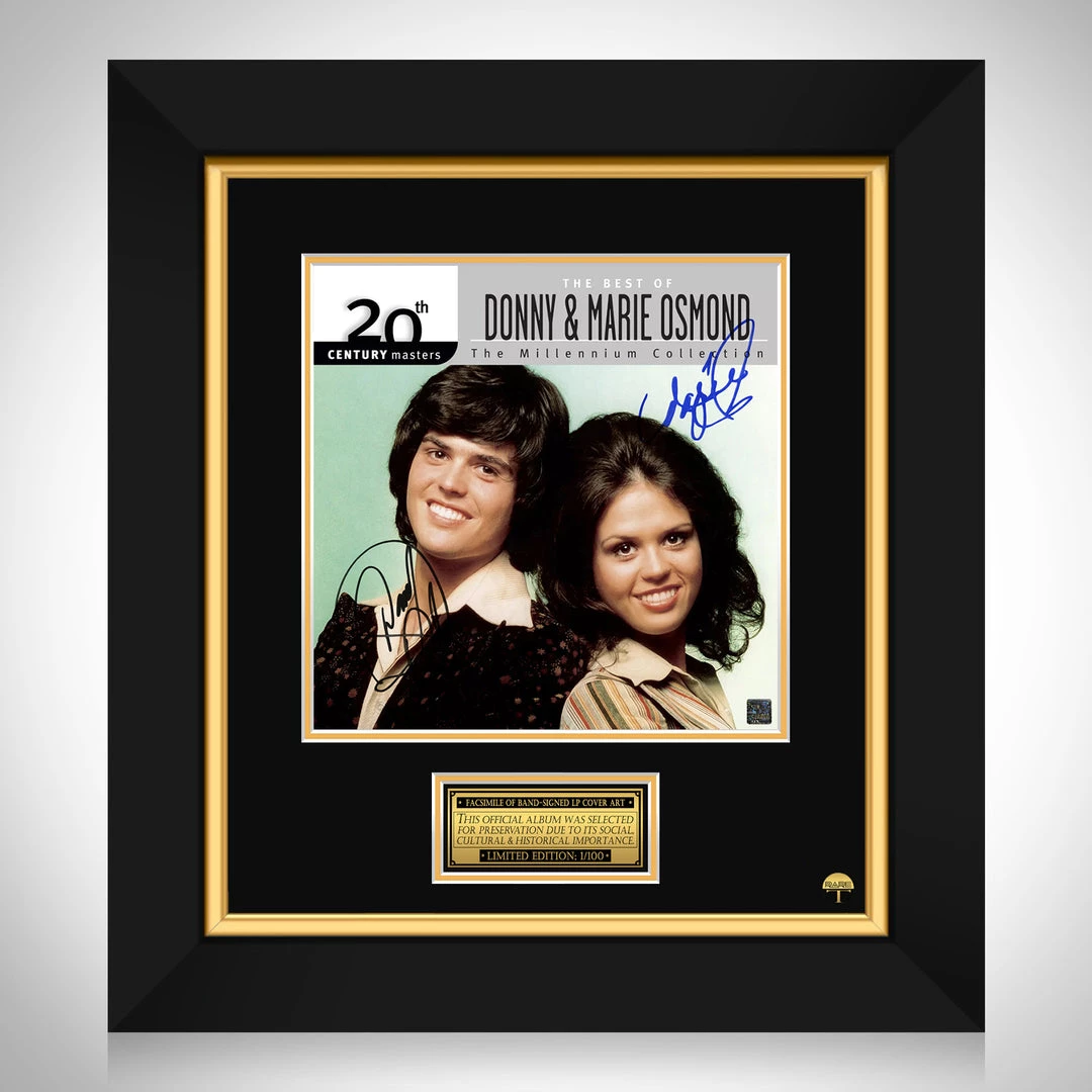 RARE-T Donny & Marie Osmond - The Best Of LP Cover Limited Signature Edition Studio Licensed Custom Frame Limited Edition Frames 1 RARE-T Donny & Marie Osmond - The Best Of LP Cover Limited Signature Edition Studio Licensed Custom Frame Limited Edition Frames