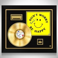 Rare-T Limited Edition Frames Bobby McFerrin Don't Worry Be Happy Limited Signature Edition Studio Licensed Gold LP Custom Frame