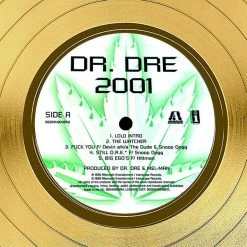 RARE-T Dr. Dre - 2001 Gold LP Limited Signature Edition Studio Licensed Custom Frame