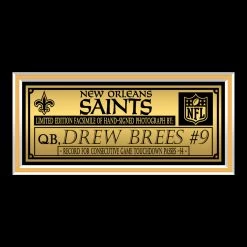 RARE-T New Orleans Saints - Drew Brees Photo Limited Signature Edition Studio Licensed Custom Frame Sports Memorabilia