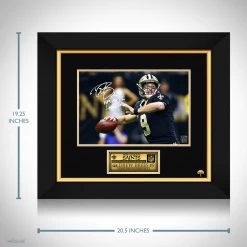 RARE-T New Orleans Saints - Drew Brees Photo Limited Signature Edition Studio Licensed Custom Frame Sports Memorabilia