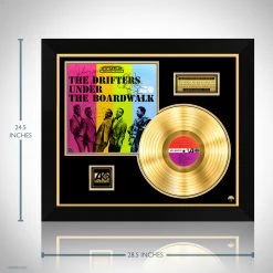 RARE-T Limited Edition Frames The Drifters - Under The Boardwalk Gold LP Limited Signature Edition Studio Licensed Custom Frame