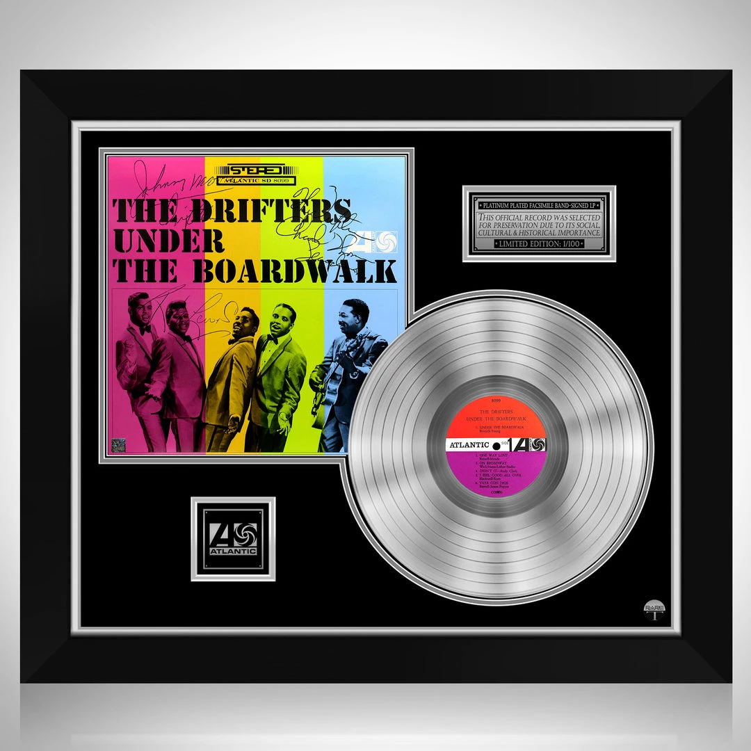 RARE-T The Drifters - Under The Boardwalk Platinum LP Limited Signature Edition Studio Licensed Custom Frame 1 RARE-T The Drifters - Under The Boardwalk Platinum LP Limited Signature Edition Studio Licensed Custom Frame