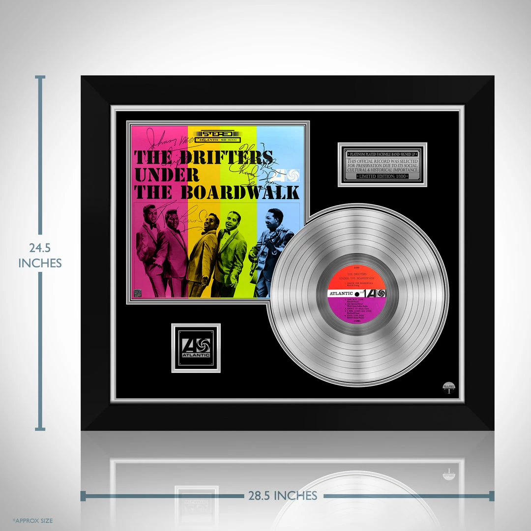 RARE-T The Drifters - Under The Boardwalk Platinum LP Limited Signature Edition Studio Licensed Custom Frame 3 RARE-T The Drifters - Under The Boardwalk Platinum LP Limited Signature Edition Studio Licensed Custom Frame