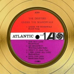 RARE-T Limited Edition Frames The Drifters - Under The Boardwalk Gold LP Limited Signature Edition Studio Licensed Custom Frame