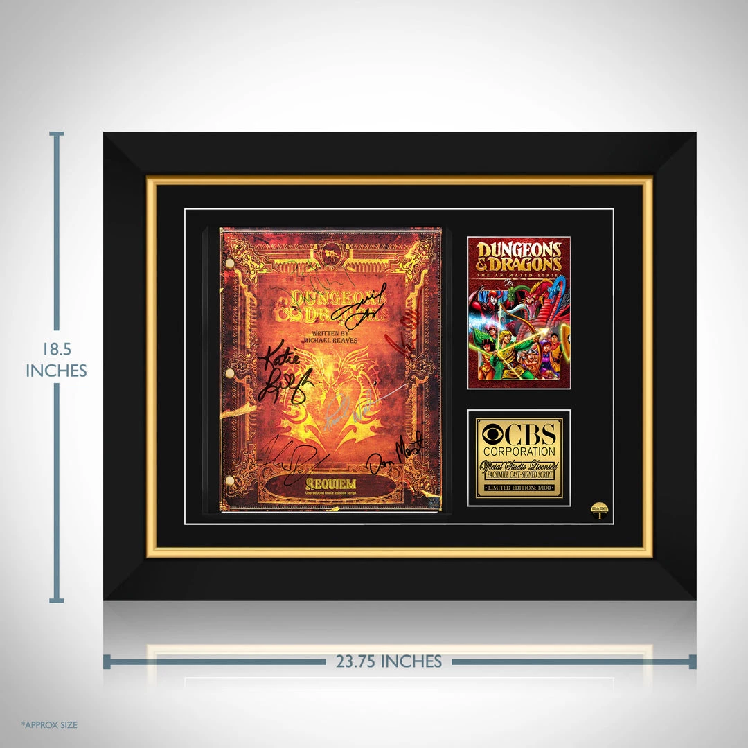 RARE-T Dungeons And Dragons Animated Series Script Limited Signature Edition Studio Licensed Custom Frame Limited Edition Frames 8 RARE-T Dungeons And Dragons Animated Series Script Limited Signature Edition Studio Licensed Custom Frame Limited Edition Frames