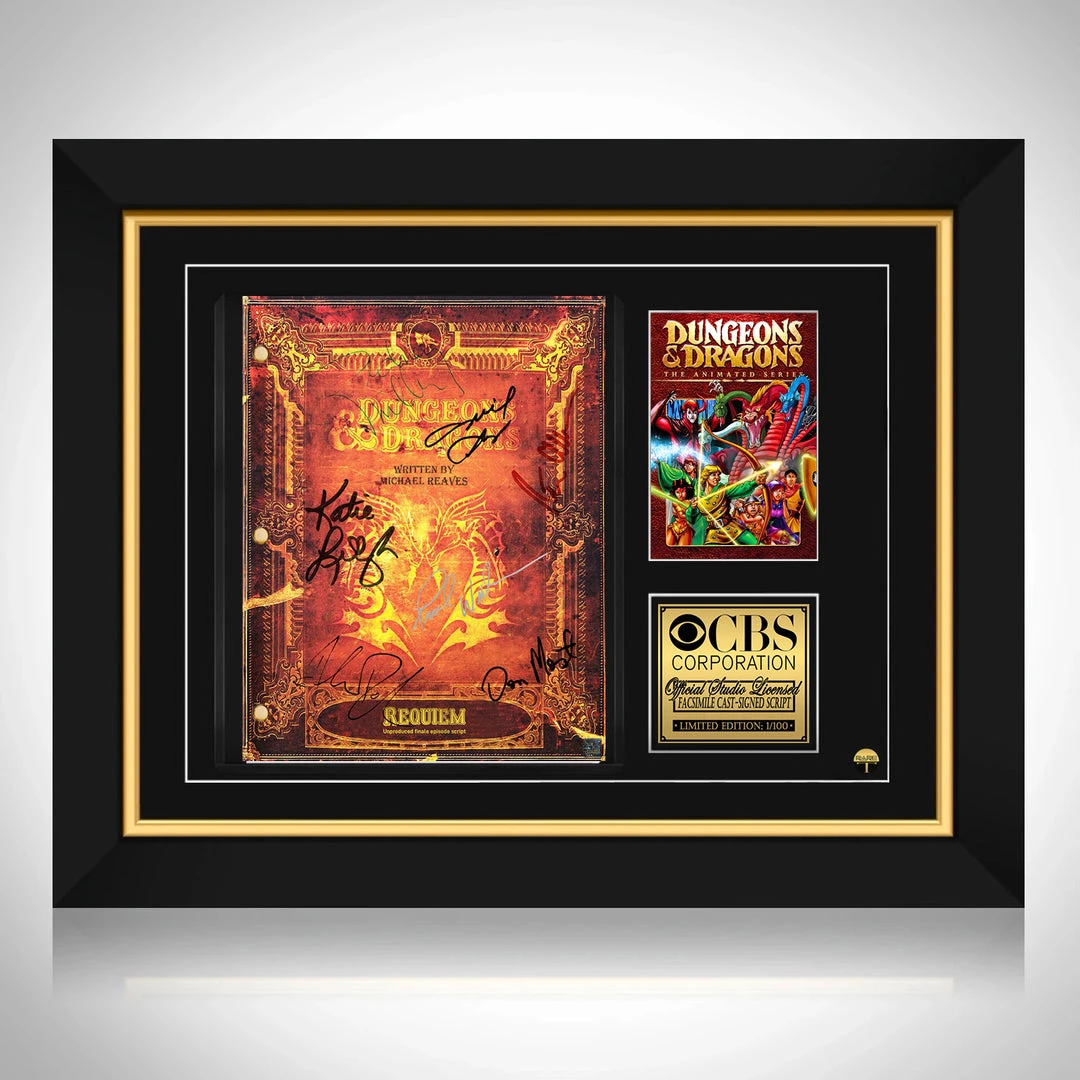 RARE-T Dungeons And Dragons Animated Series Script Limited Signature Edition Studio Licensed Custom Frame Limited Edition Frames 1 RARE-T Dungeons And Dragons Animated Series Script Limited Signature Edition Studio Licensed Custom Frame Limited Edition Frames