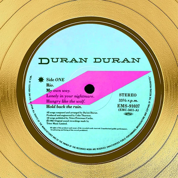 RARE-T Duran Duran Rio Gold LP Limited Signature Edition Studio Licensed Custom Frame Limited Edition Frames 4 RARE-T Duran Duran Rio Gold LP Limited Signature Edition Studio Licensed Custom Frame Limited Edition Frames