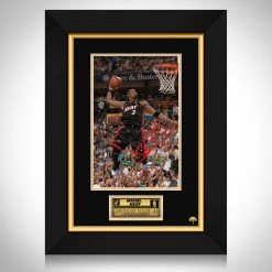RARE-T Sports Memorabilia Miami Heat - Dwyane Wade Photo Limited Signature Edition Studio Licensed Custom Frame