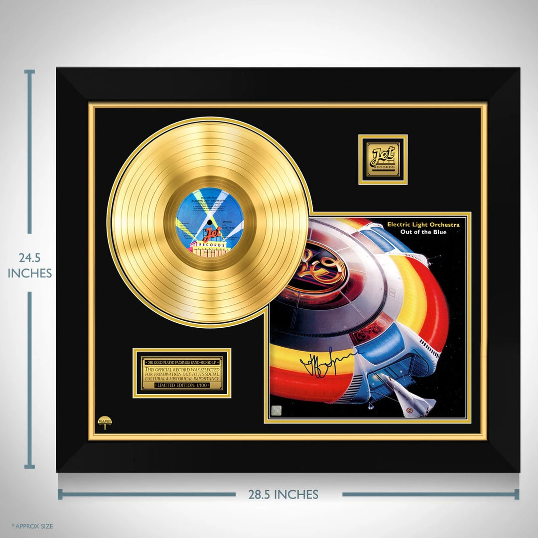 Rare-T Limited Edition Frames ELO Out Of The Blue Limited Signature Edition Studio Licensed Gold LP Custom Frame