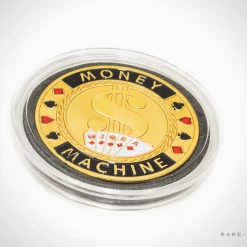 24K Gold Plated 'Money Machine-Poker Chip Card Guard' Game Room
