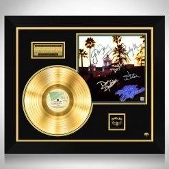 RARE-T The Eagles Hotel California Gold LP Limited Signature Edition Studio Licensed Custom Frame