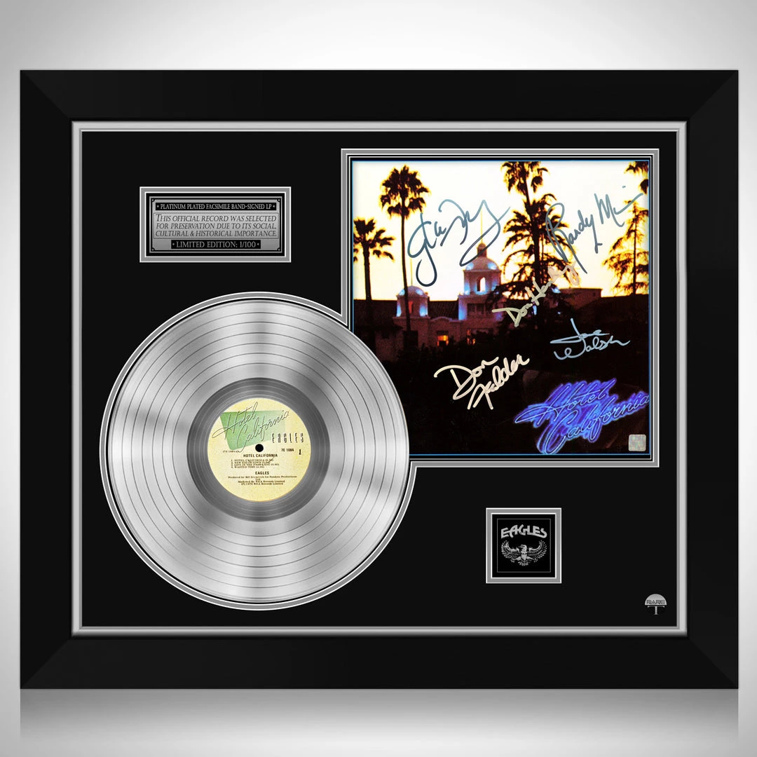 RARE-T Limited Edition Frames The Eagles Hotel California Platinum LP Limited Signature Edition Studio Licensed Custom Frame 1 RARE-T Limited Edition Frames The Eagles Hotel California Platinum LP Limited Signature Edition Studio Licensed Custom Frame