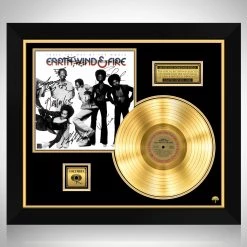 RARE-T Earth, Wind And Fire That’s The Way Of The World Gold LP Limited Signature Edition Studio Licensed Custom Frame
