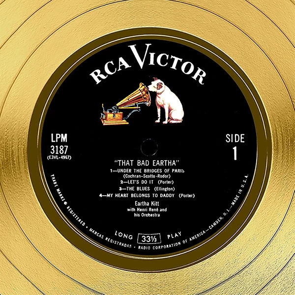 RARE-T Eartha Kitt - That Bad Eartha Gold LP Limited Signature Edition Studio Licensed Custom Frame 5 RARE-T Eartha Kitt - That Bad Eartha Gold LP Limited Signature Edition Studio Licensed Custom Frame