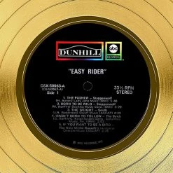 Rare-T Limited Edition Frames Easy Rider - Soundtrack Gold LP Limited Signature Edition Studio Licensed Custom Frame