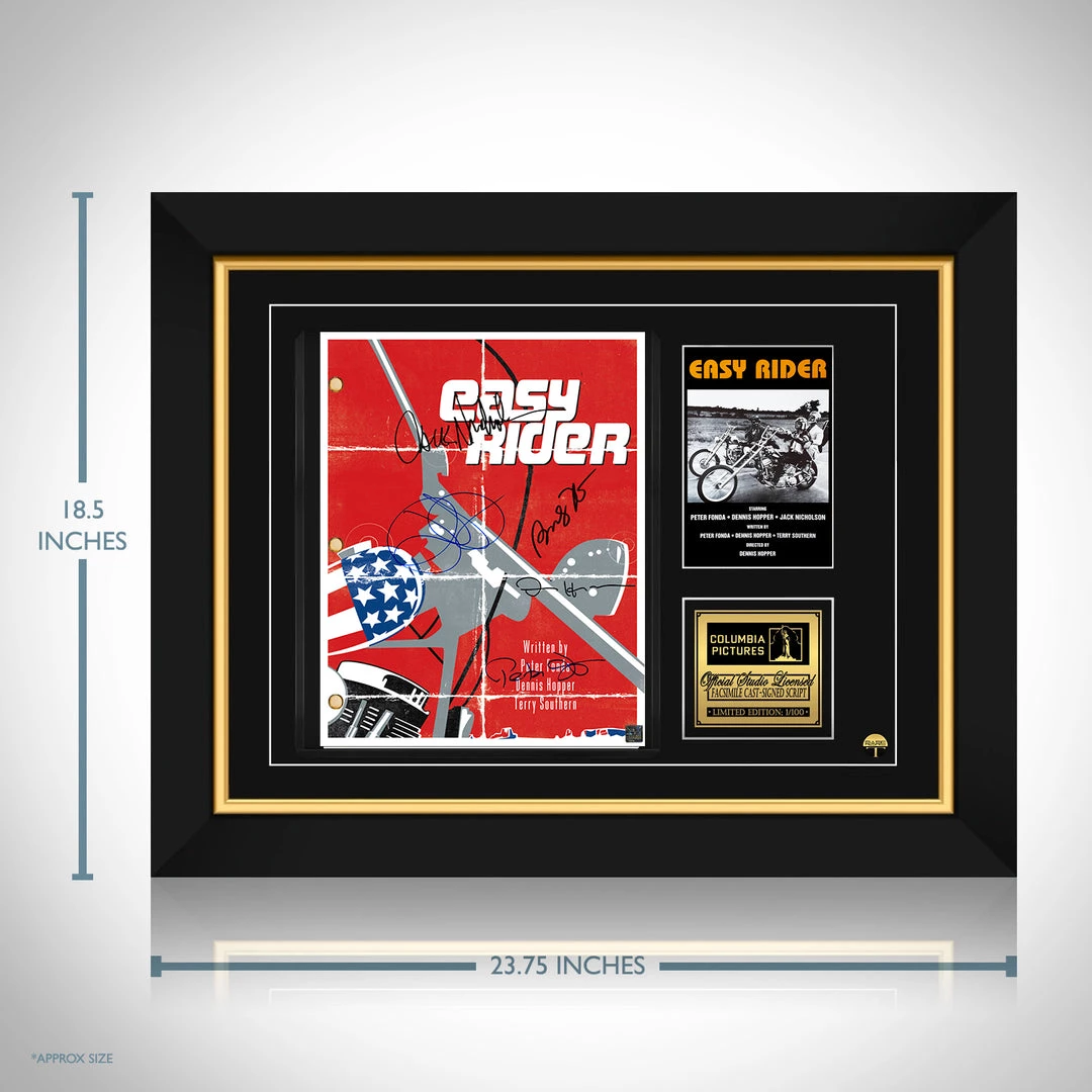 RARE-T Limited Edition Frames Easy Rider Transcript Limited Signature Edition Studio Licensed Custom Frame 2 RARE-T Limited Edition Frames Easy Rider Transcript Limited Signature Edition Studio Licensed Custom Frame