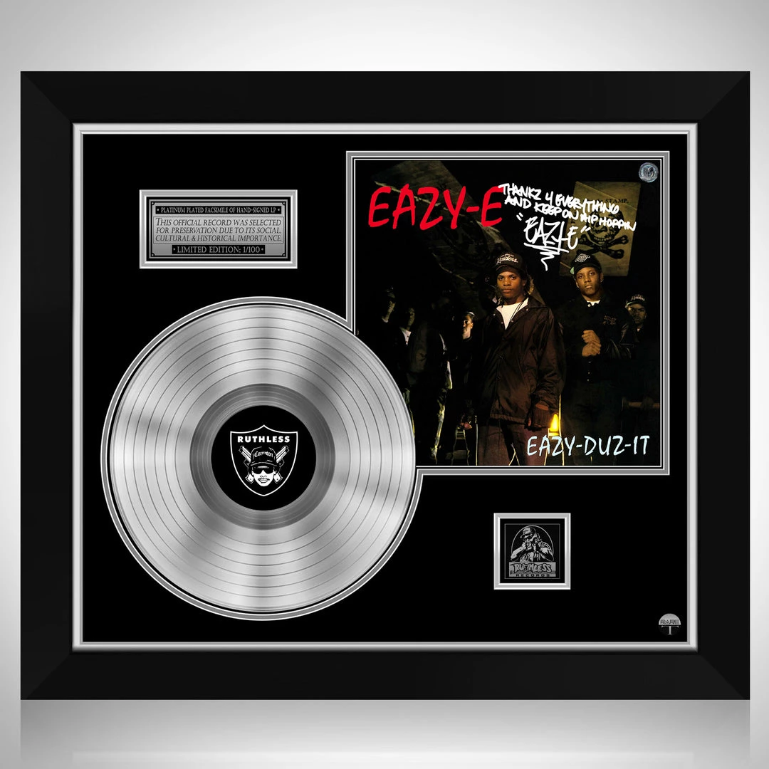 RARE-T Limited Edition Frames Eazy-E - Eazy Duz It Platinum LP Limited Signature Edition Studio Licensed Custom Frame 1 RARE-T Limited Edition Frames Eazy-E - Eazy Duz It Platinum LP Limited Signature Edition Studio Licensed Custom Frame