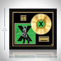 RARE-T Ed Sheeran - 'X' Wembley Edition Gold LP Limited Signature Edition Studio Licensed Custom Frame Limited Edition Frames 12 RARE-T Ed Sheeran - 'X' Wembley Edition Gold LP Limited Signature Edition Studio Licensed Custom Frame Limited Edition Frames