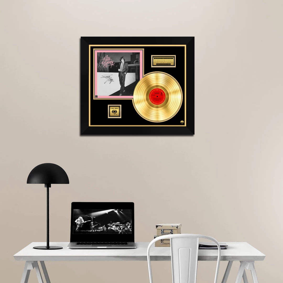 RARE-T Limited Edition Frames Eddie Money - No Control Gold LP Limited Signature Edition Studio Licensed Custom Frame 2 RARE-T Limited Edition Frames Eddie Money - No Control Gold LP Limited Signature Edition Studio Licensed Custom Frame