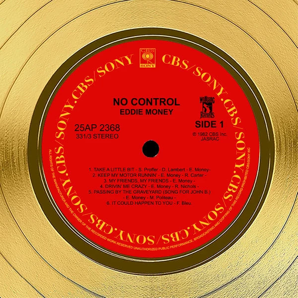 RARE-T Limited Edition Frames Eddie Money - No Control Gold LP Limited Signature Edition Studio Licensed Custom Frame 5 RARE-T Limited Edition Frames Eddie Money - No Control Gold LP Limited Signature Edition Studio Licensed Custom Frame