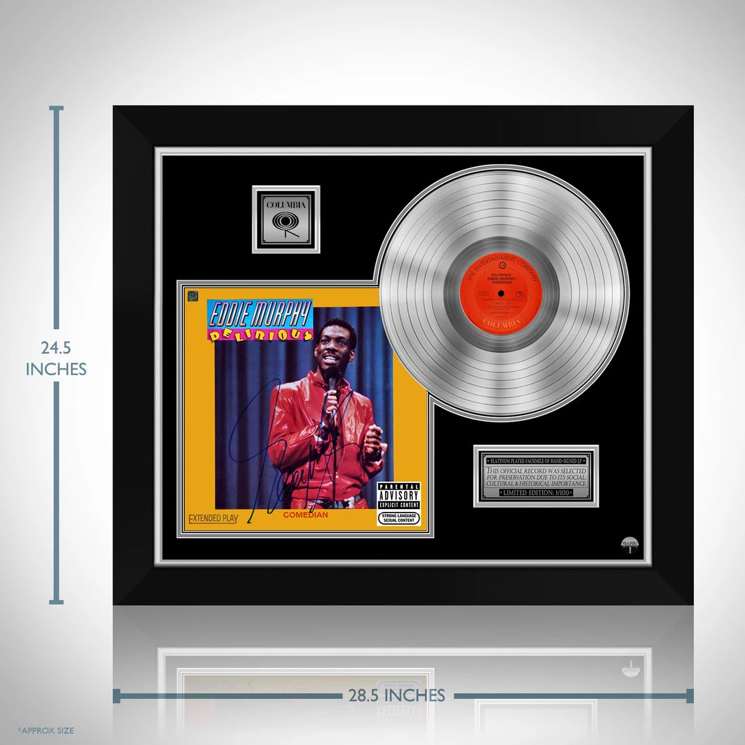 RARE-T Limited Edition Frames Eddie Murphy - Delirious Platinum LP Limited Signature Edition Studio Licensed Custom Frame 3 RARE-T Limited Edition Frames Eddie Murphy - Delirious Platinum LP Limited Signature Edition Studio Licensed Custom Frame