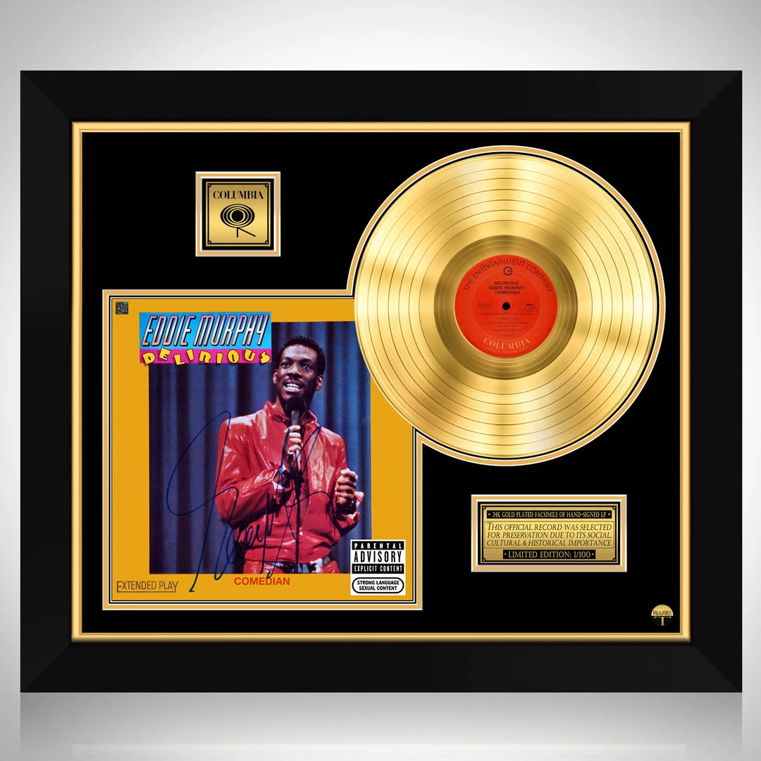 RARE-T Limited Edition Frames Eddie Murphy - Delirious Gold LP Limited Signature Edition Studio Licensed Custom Frame 1 RARE-T Limited Edition Frames Eddie Murphy - Delirious Gold LP Limited Signature Edition Studio Licensed Custom Frame
