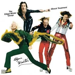 Rare-T The Edgar Winter Group Shock Treatment Limited Signature Edition Licensed Gold LP Custom Frame Limited Edition Frames