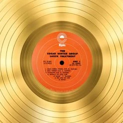 Rare-T The Edgar Winter Group Shock Treatment Limited Signature Edition Licensed Gold LP Custom Frame Limited Edition Frames