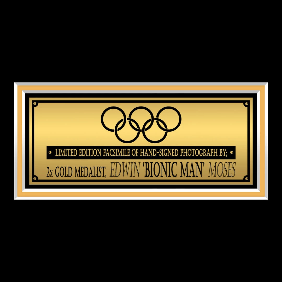 RARE-T Edwin Moses Photo Limited Signature Edition Studio Licensed Custom Frame Limited Edition Frames 5 RARE-T Edwin Moses Photo Limited Signature Edition Studio Licensed Custom Frame Limited Edition Frames