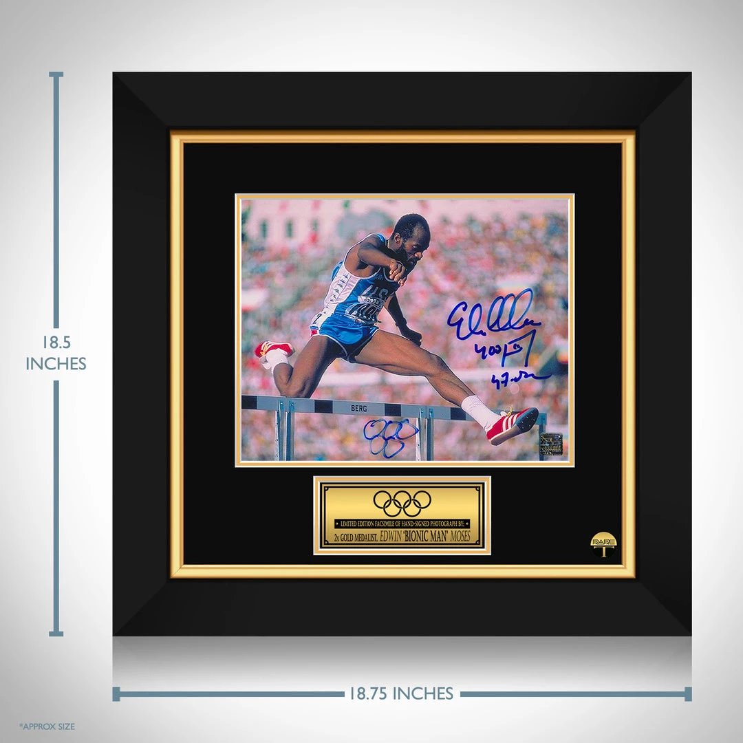 RARE-T Edwin Moses Photo Limited Signature Edition Studio Licensed Custom Frame Limited Edition Frames 3 RARE-T Edwin Moses Photo Limited Signature Edition Studio Licensed Custom Frame Limited Edition Frames