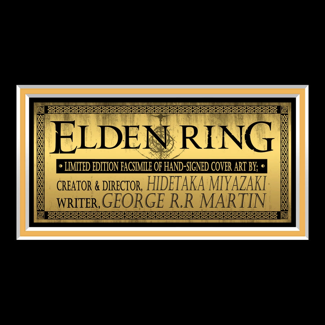 RARE-T Elden Ring - George R.R Martin & Hidetaka Miyazaki Cover Photo Limited Signature Edition Studio Licensed Custom Frame Limited Edition Frames 5 RARE-T Elden Ring - George R.R Martin & Hidetaka Miyazaki Cover Photo Limited Signature Edition Studio Licensed Custom Frame Limited Edition Frames