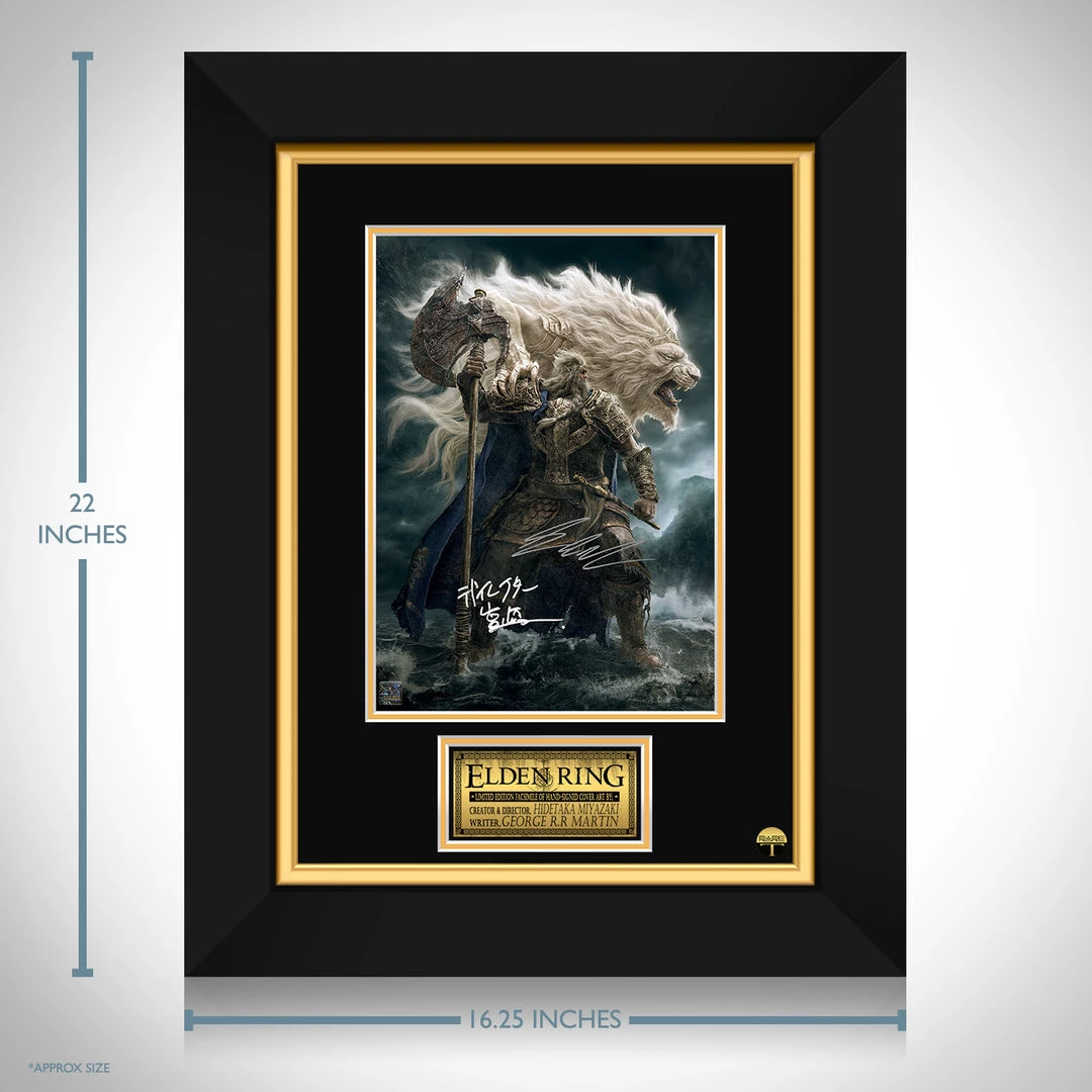 RARE-T Elden Ring - George R.R Martin & Hidetaka Miyazaki Cover Photo Limited Signature Edition Studio Licensed Custom Frame Limited Edition Frames 3 RARE-T Elden Ring - George R.R Martin & Hidetaka Miyazaki Cover Photo Limited Signature Edition Studio Licensed Custom Frame Limited Edition Frames
