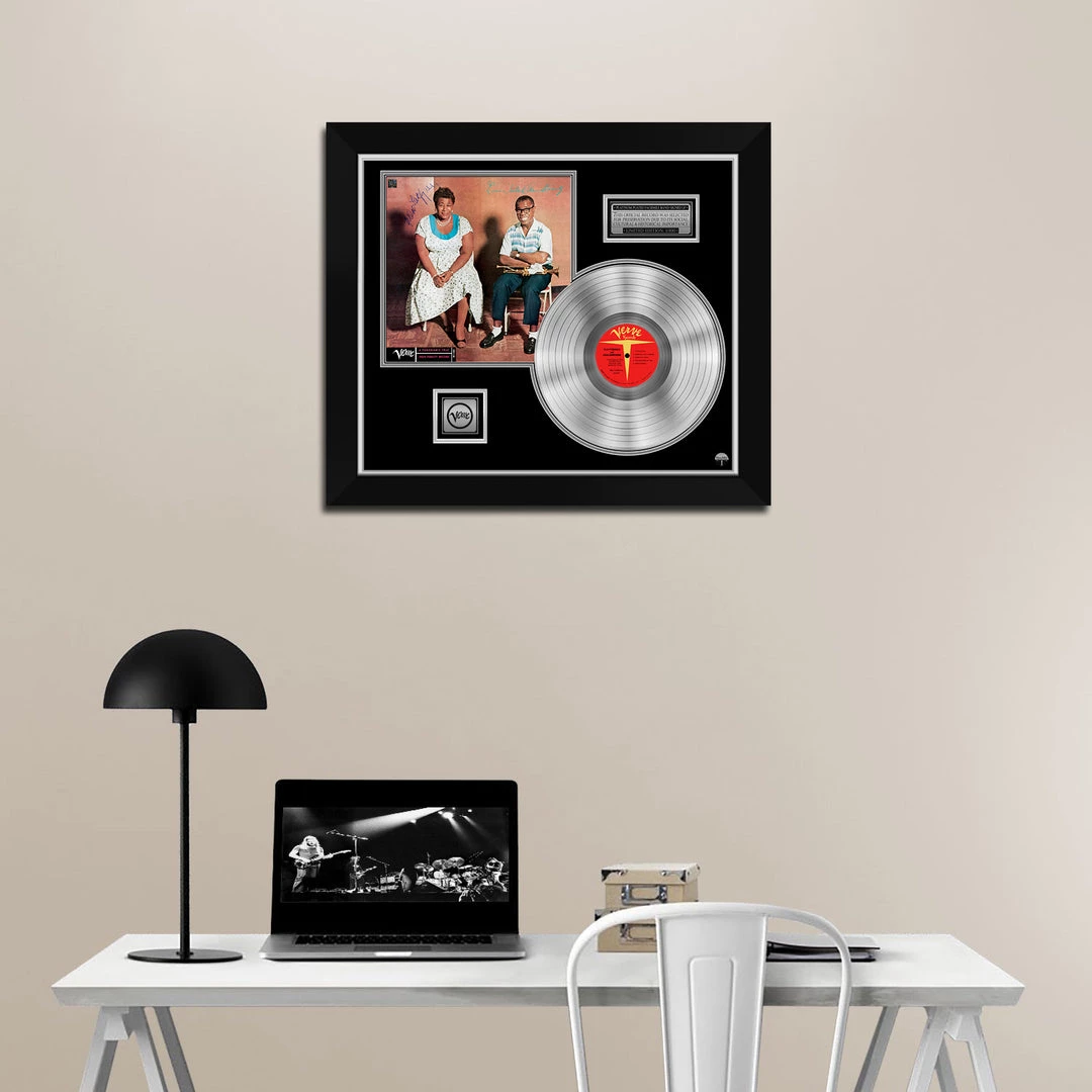 RARE-T Limited Edition Frames Ella Fitzgerald & Louis Armstrong - Ella And Louis Platinum LP Limited Signature Edition Studio Licensed Custom Frame 2 RARE-T Limited Edition Frames Ella Fitzgerald & Louis Armstrong - Ella And Louis Platinum LP Limited Signature Edition Studio Licensed Custom Frame