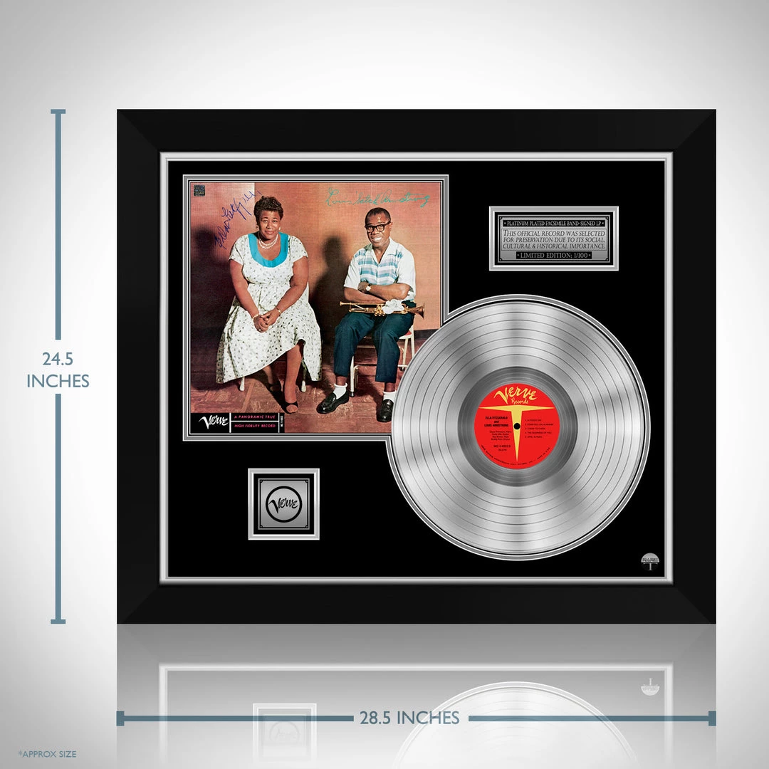 RARE-T Limited Edition Frames Ella Fitzgerald & Louis Armstrong - Ella And Louis Platinum LP Limited Signature Edition Studio Licensed Custom Frame 3 RARE-T Limited Edition Frames Ella Fitzgerald & Louis Armstrong - Ella And Louis Platinum LP Limited Signature Edition Studio Licensed Custom Frame