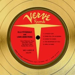 RARE-T Limited Edition Frames Ella Fitzgerald & Louis Armstrong - Ella And Louis Gold LP Limited Signature Edition Studio Licensed Custom Frame