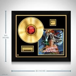 RARE-T A Nightmare On Elm Street - Soundtrack Gold LP Limited Signature Edition Studio Licensed Custom Frame
