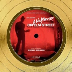 RARE-T A Nightmare On Elm Street - Soundtrack Gold LP Limited Signature Edition Studio Licensed Custom Frame