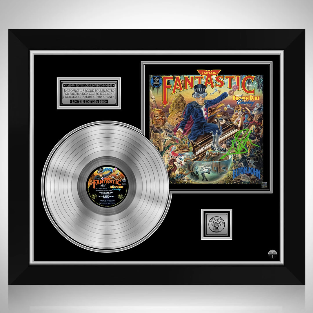 RARE-T Elton John - Captain Fantastic And The Brown Dirt Cowboy Platinum LP Limited Signature Edition Studio Licensed Custom Frame 1 RARE-T Elton John - Captain Fantastic And The Brown Dirt Cowboy Platinum LP Limited Signature Edition Studio Licensed Custom Frame