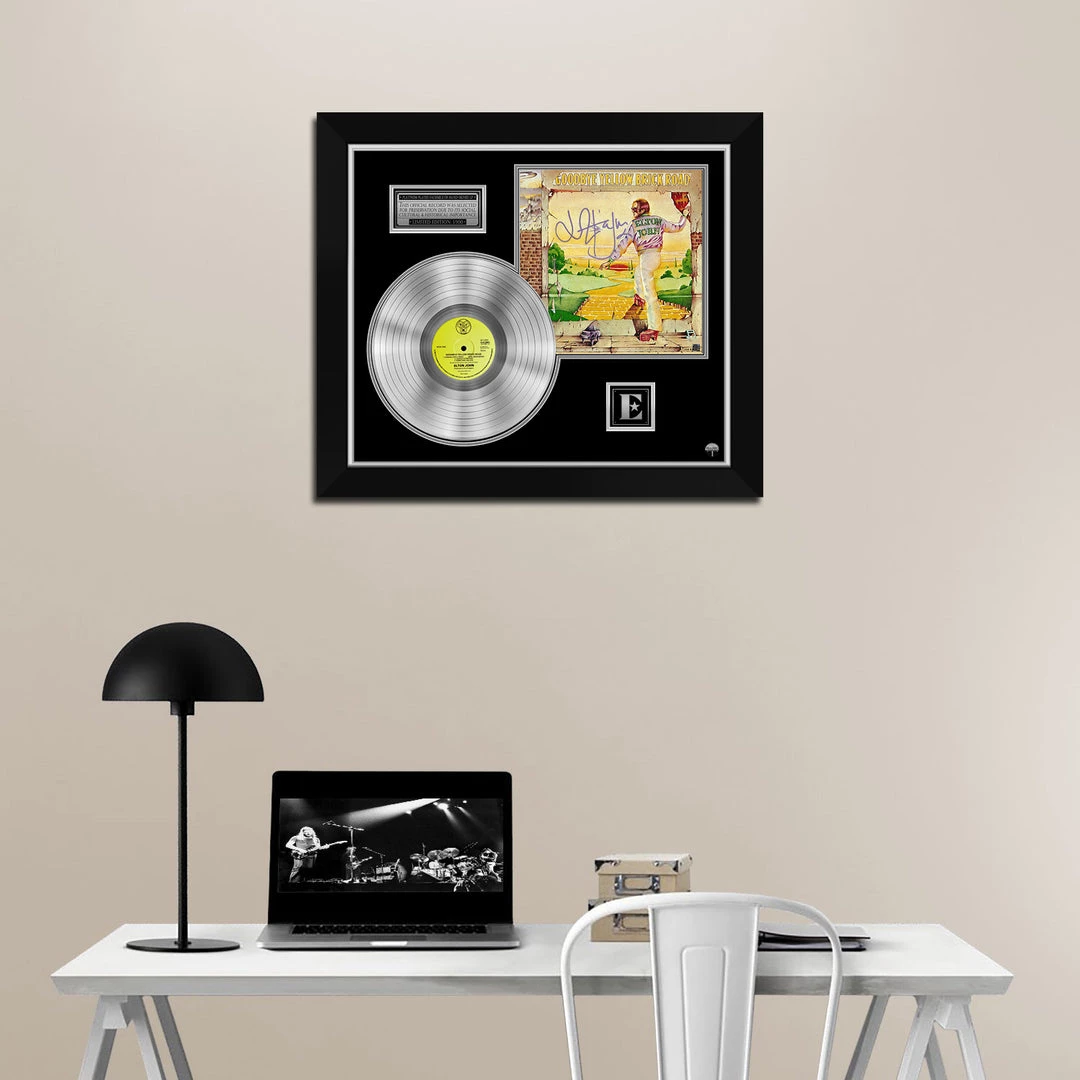 Rare-T Limited Edition Frames Elton John Goodbye Yellow Brick Road Platinum LP Limited Signature Edition Licensed Custom Frame 5 Rare-T Limited Edition Frames Elton John Goodbye Yellow Brick Road Platinum LP Limited Signature Edition Licensed Custom Frame